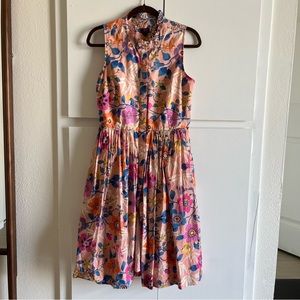 J Crew Liberty Fabric button up dress size 8